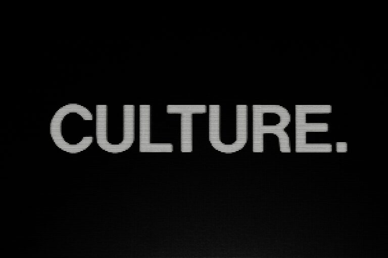 a black background with the word culture written in white